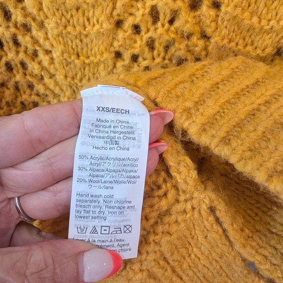 Madewell Women's Mustard Sweater Size Xxs - Picture 5 of 9
